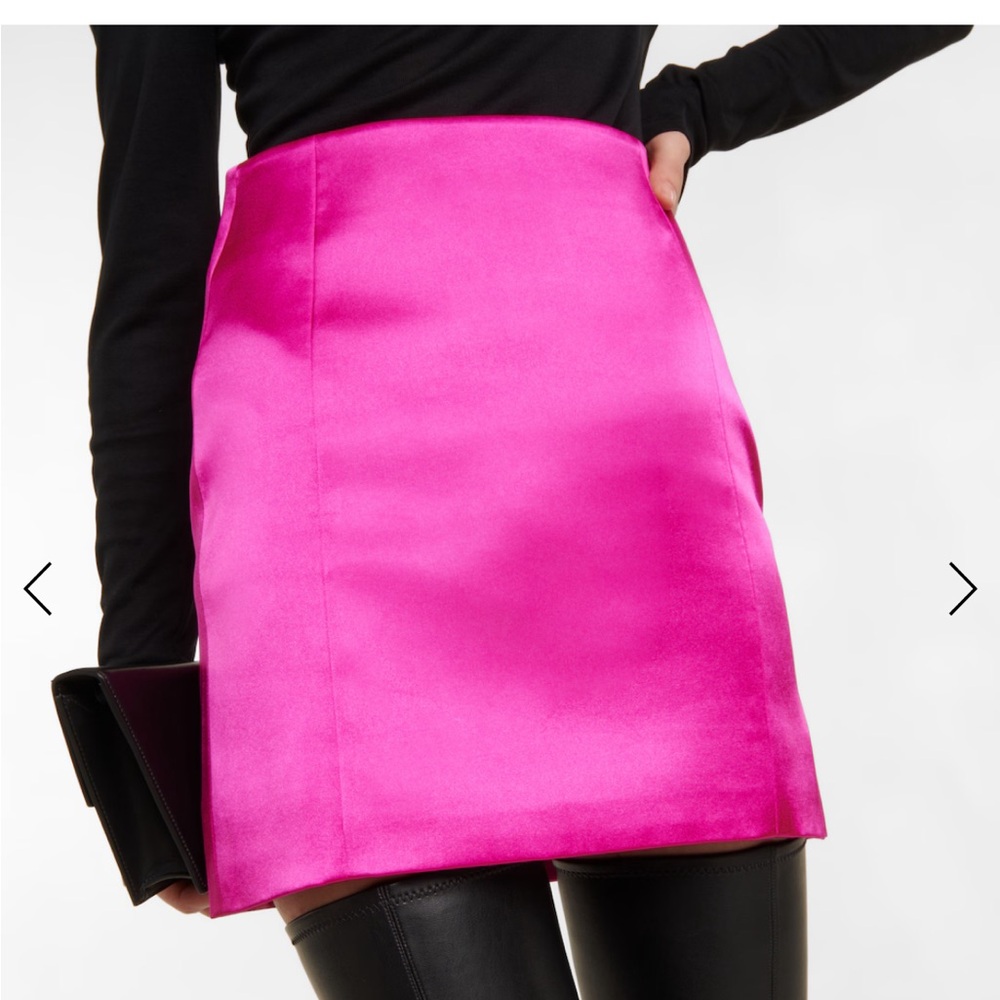FRAME Pink Women's Satin Mini Skirt